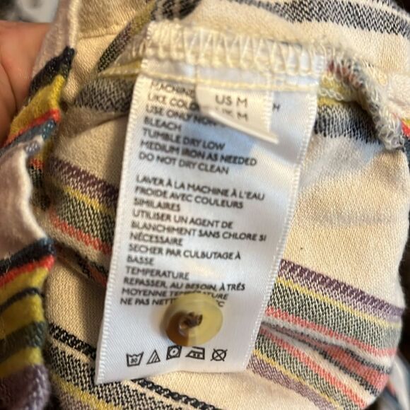 Urban Outfitters Without Walls Striped Button Closure Shirt Casual Boho - Picture 7 of 10